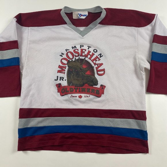 Vintage Moosehead Beer Hockey Jersey Mens Large Short - Picture 1 of 13